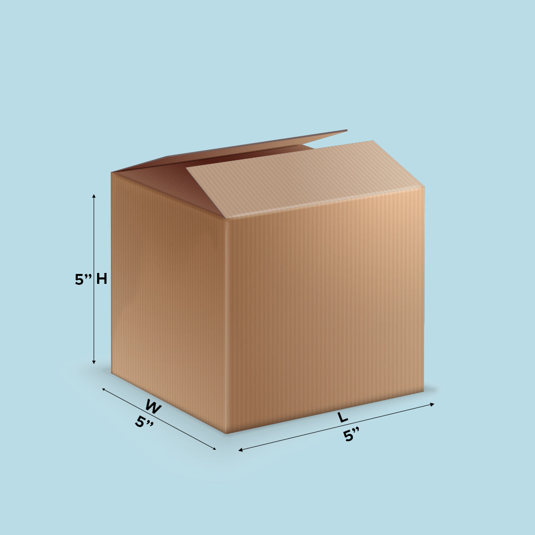 Boxish 3 Ply Brown Ecommerce Shipping Box (5L x 5W x 5H inches)