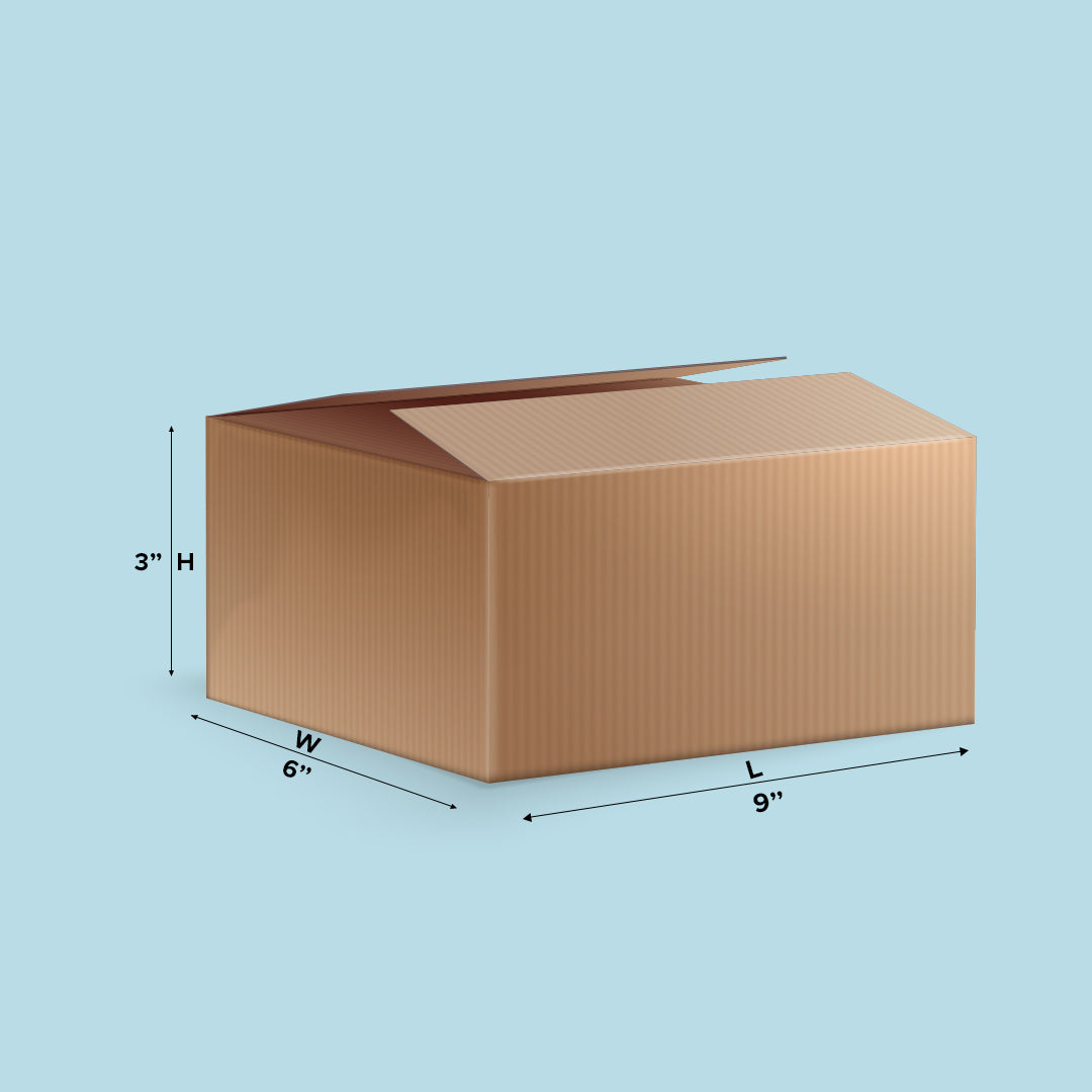 Boxish 3 Ply Brown Ecommerce Shipping Box (9L x 6W x 3H inches)
