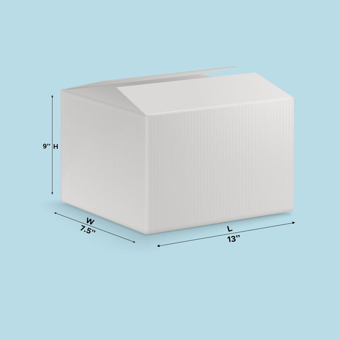 Boxish 5 Ply White Ecommerce Shipping Box (13L x 7.5W x 9H inches)