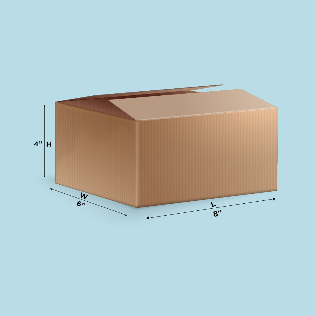 Boxish 3 Ply Brown Ecommerce Shipping Box (8L x 6W x 4H inches)