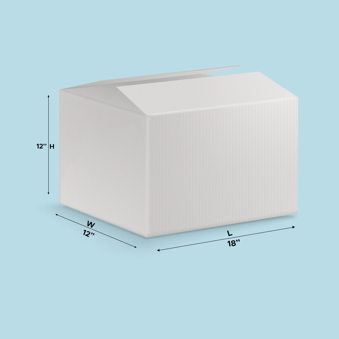 Boxish 5 Ply White Ecommerce Shipping Box (18L x 12W x 12H inches)