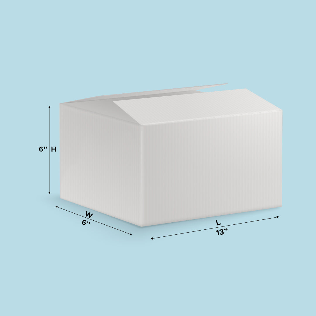 Boxish 5 Ply White Ecommerce Shipping Box (13L x 6W x 6H inches)