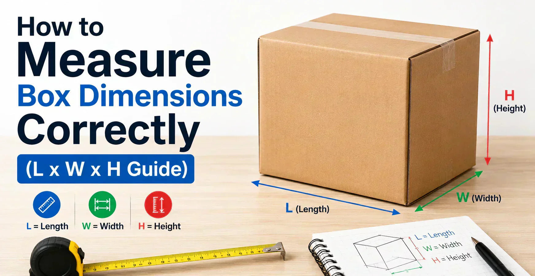 How to Measure Box Dimensions Correctly (L x W x H Guide) – Boxish
