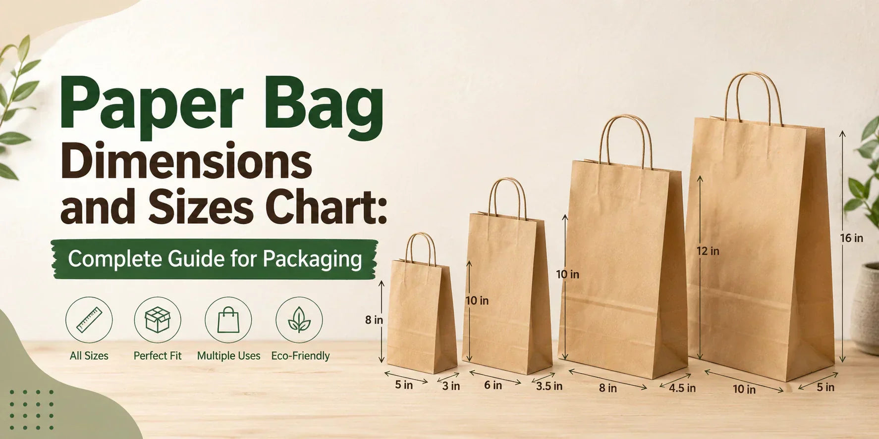 Paper Bag Dimensions and Sizes Chart: Complete Guide for Packaging – Boxish