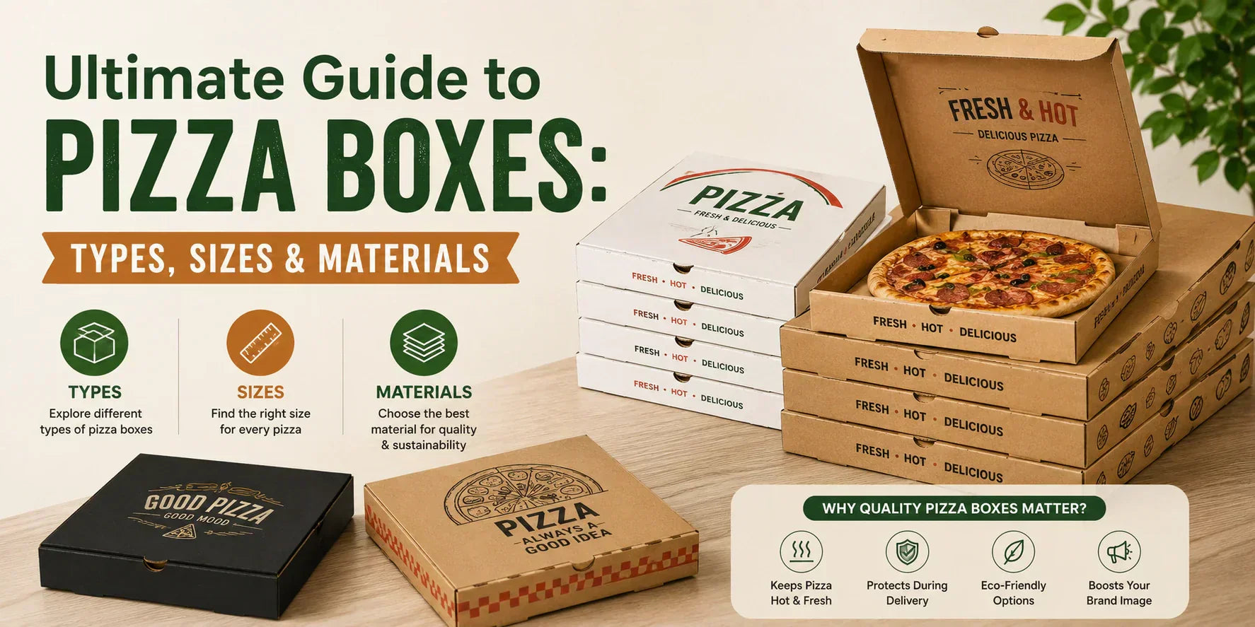 Ultimate Guide to Pizza Boxes: Types, Sizes & Materials – Boxish