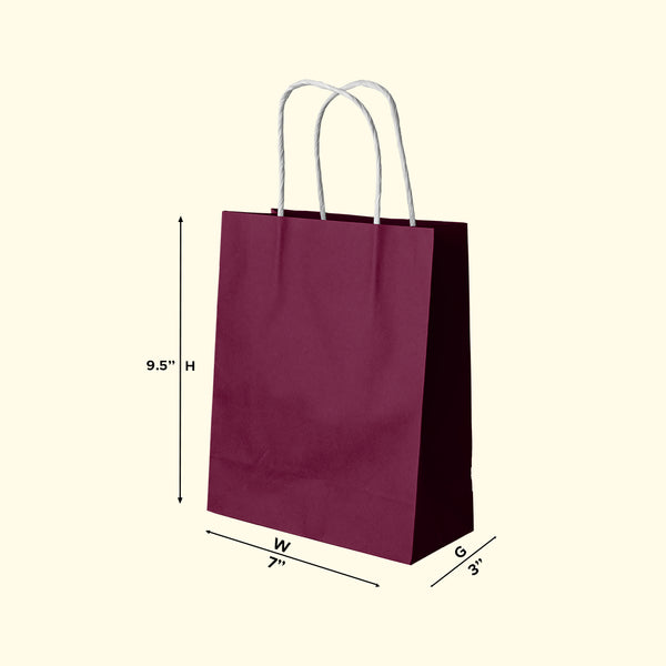 Boxish Maroon Paper Bag