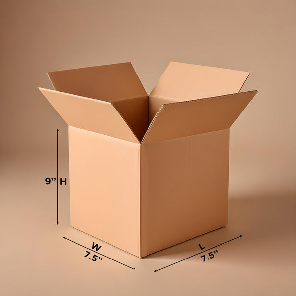 Boxish 3 Ply Brown Ecommerce Shipping Box (7.5L x 7.5W x 9H inches)