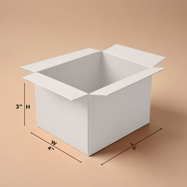 Boxish 3 Ply White Ecommerce Shipping Box (5L x 4W x 3H inches)
