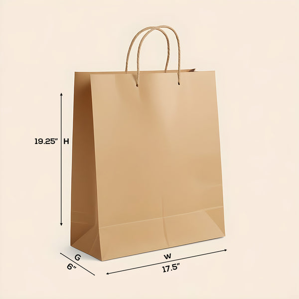 Boxish Brown Bag XL (17.5W x 6G x 19.25H inches)