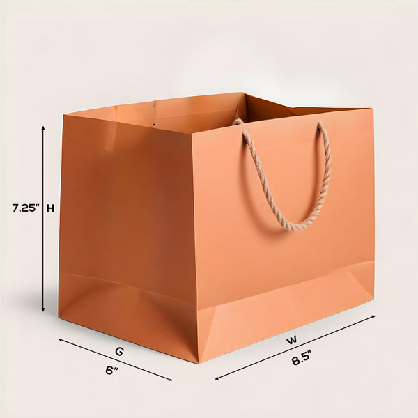 Boxish Reddish Brown Cake Bag  (8.5W x 6G x 7.25H inches)