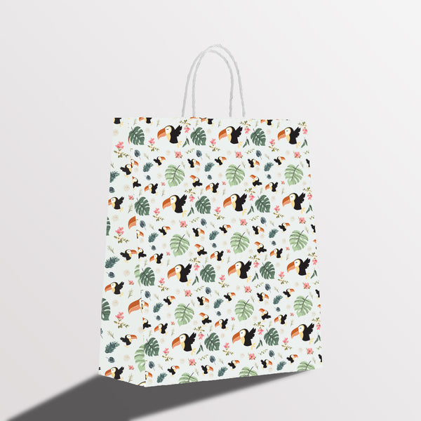 Boxish Designer Bird Pattern Paper Bag