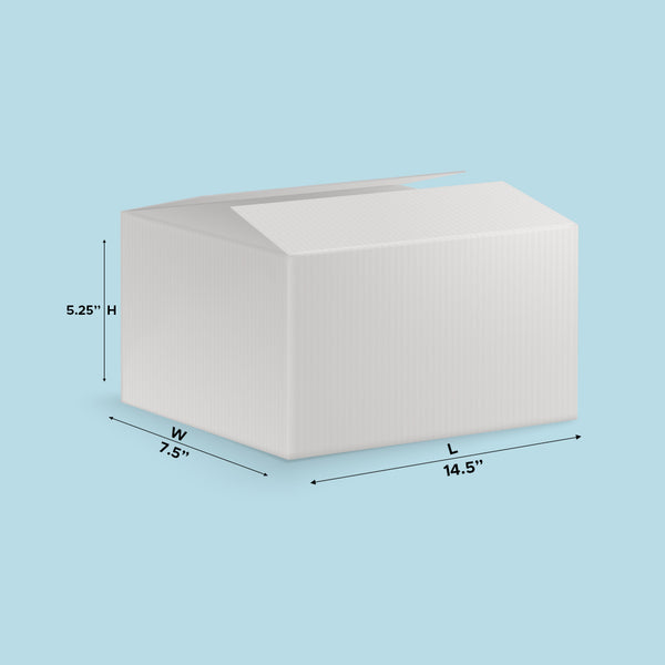 Boxish 5 Ply White Ecommerce Shipping Box (14.5L x 7.5W x 5.25H inches)