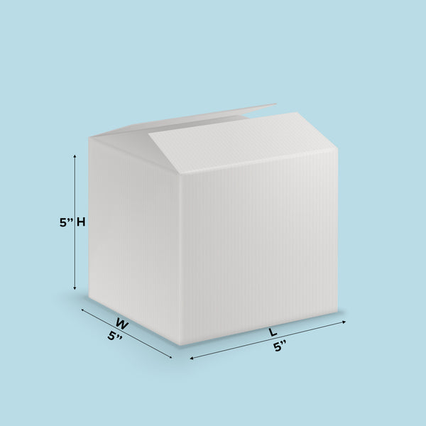 Boxish 3 Ply White Ecommerce Shipping Box (5L x 5W x 5H inches)