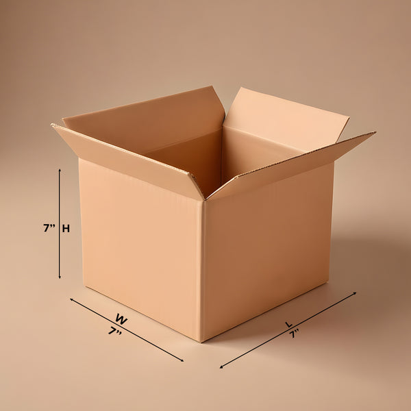 Boxish 3 Ply Brown Corrugated  Box (7L x 7W x 7H inches)