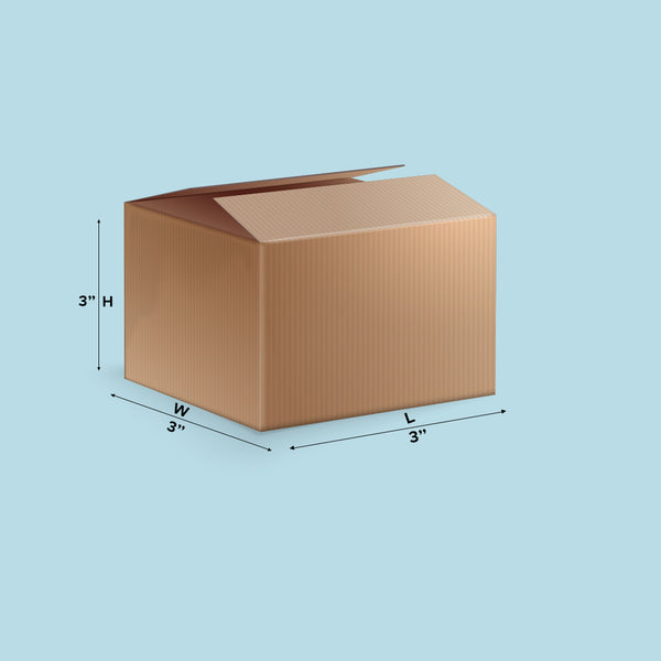 Boxish 3 Ply Brown Ecommerce Shipping Box (3L x 3W x 3H inches)