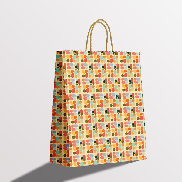 Boxish Designer Geometric Pattern Paper Bag